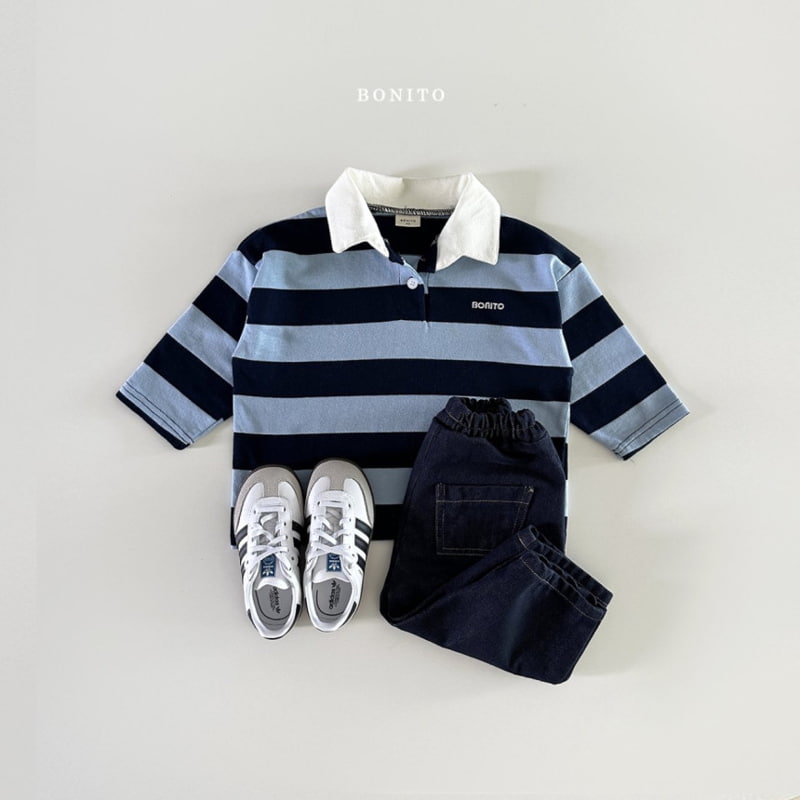 Bonito - Korean Baby Fashion - #babygirlfashion - Stripe Collar Top - 9