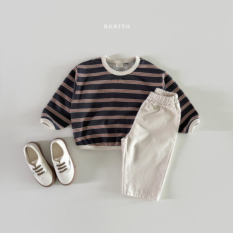 Bonito - Korean Baby Fashion - #babylifestyle - Stripe Piping Tee - 12