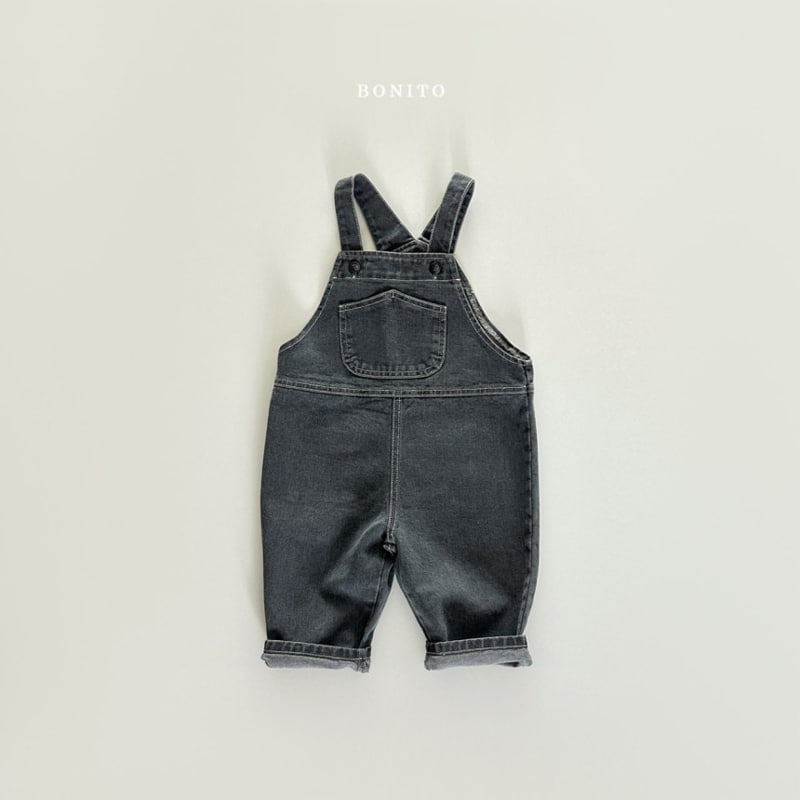 Bonito - Korean Baby Fashion - #babygirlfashion - Denim Suspender Pants - 4