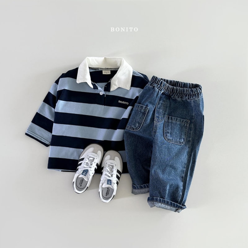 Bonito - Korean Baby Fashion - #babylifestyle - Stripe Collar Top - 10