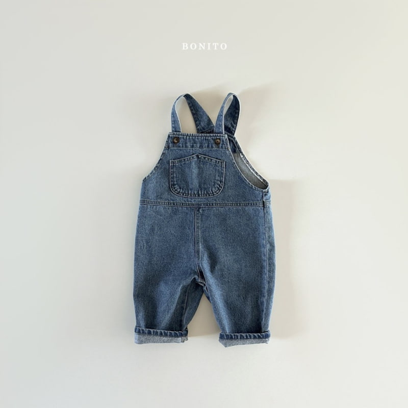 Bonito - Korean Baby Fashion - #babyoninstagram - Denim Suspender Pants - 5