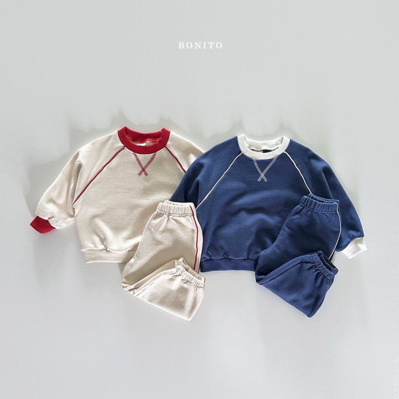 Bonito - Korean Baby Fashion - #babyoninstagram - Raglan Piping Sweatshirts - 3