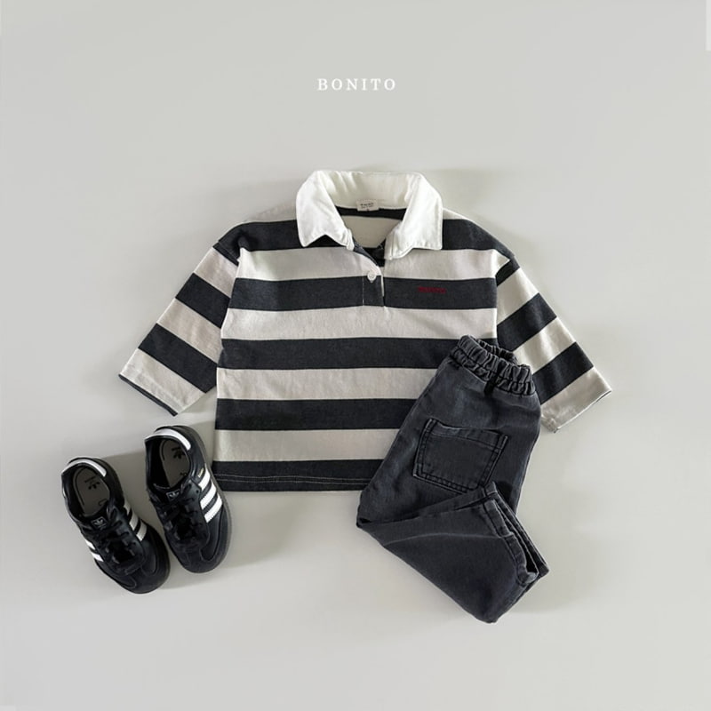 Bonito - Korean Baby Fashion - #babyoninstagram - Stripe Collar Top - 11