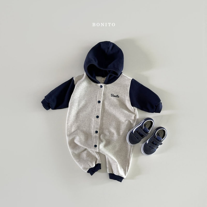 Bonito - Korean Baby Fashion - #babyoninstagram - Colored Hoodie Bodysuit - 6