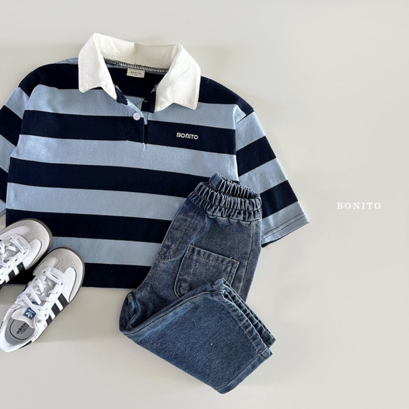 Bonito - Korean Baby Fashion - #babyootd - Stripe Collar Top - 12