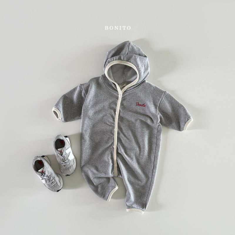 Bonito - Korean Baby Fashion - #babyoutfit - Hood Piping Bodysuit - 7