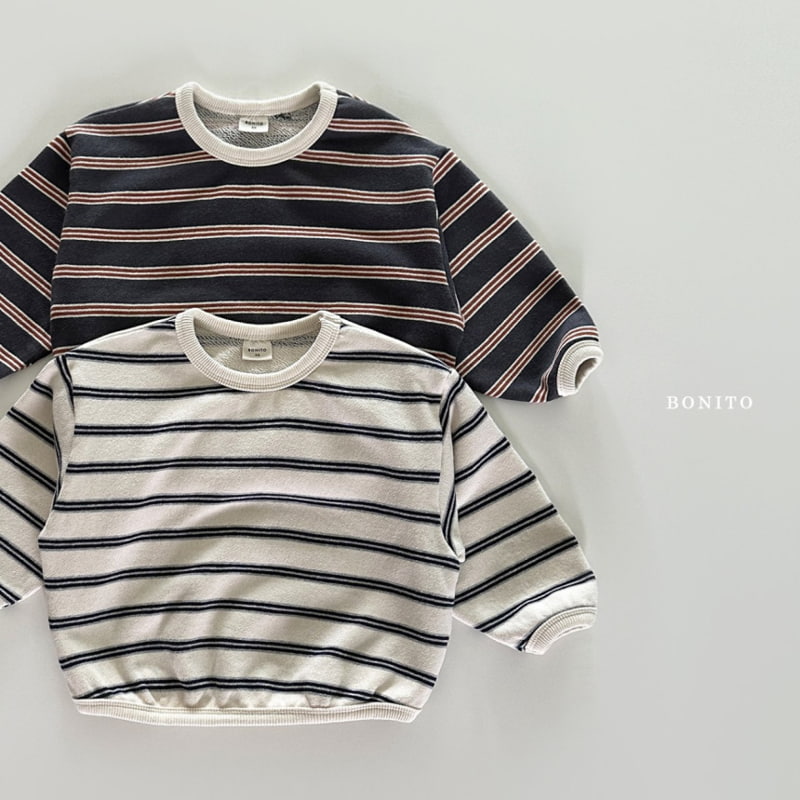 Bonito - Korean Baby Fashion - #babywear - Stripe Piping Tee - 2