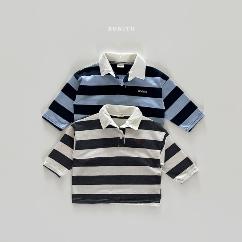 Bonito - Korean Baby Fashion - #onlinebabyboutique - Stripe Collar Top