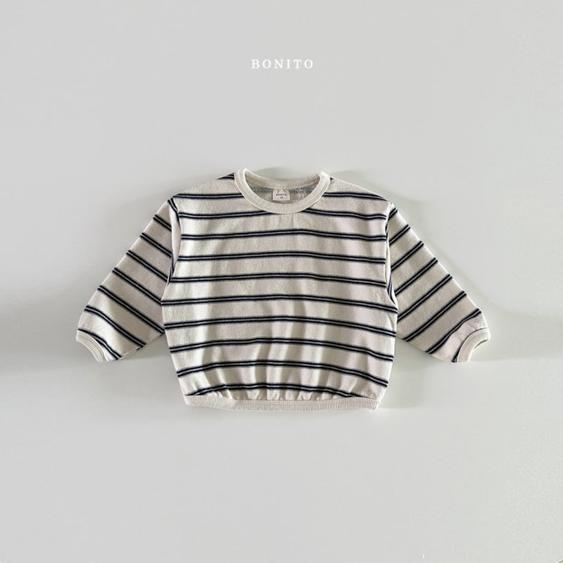 Bonito - Korean Baby Fashion - #onlinebabyboutique - Stripe Piping Tee - 4