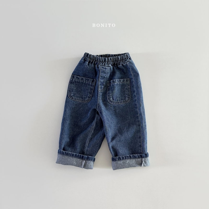 Bonito - Korean Baby Fashion - #onlinebabyshop - Two Pocket Denim Pants - 3