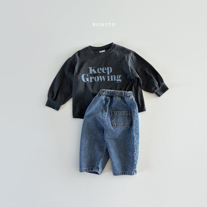 Bonito - Korean Baby Fashion - #onlinebabyshop - Keep Growing Pigment Tee - 12