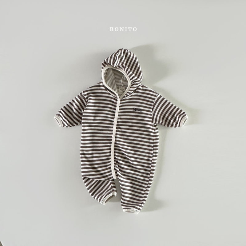 Bonito - Korean Baby Fashion - #onlinebabyshop - Hood Piping Bodysuit - 11