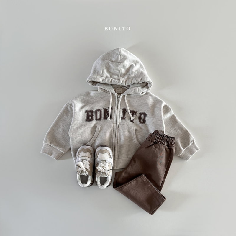 Bonito - Korean Baby Fashion - #onlinebabyshop - Half BNT Hood Zip-up - 6