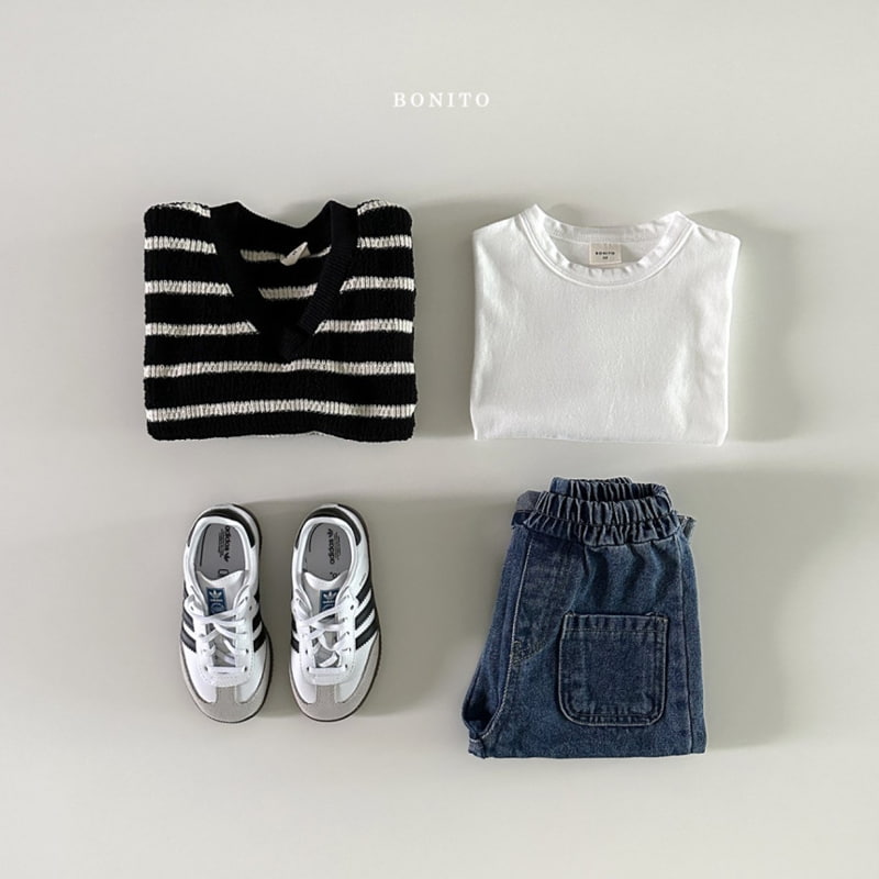 Bonito - Korean Baby Fashion - #onlinebabyshop - Stripe Knit Vest - 10