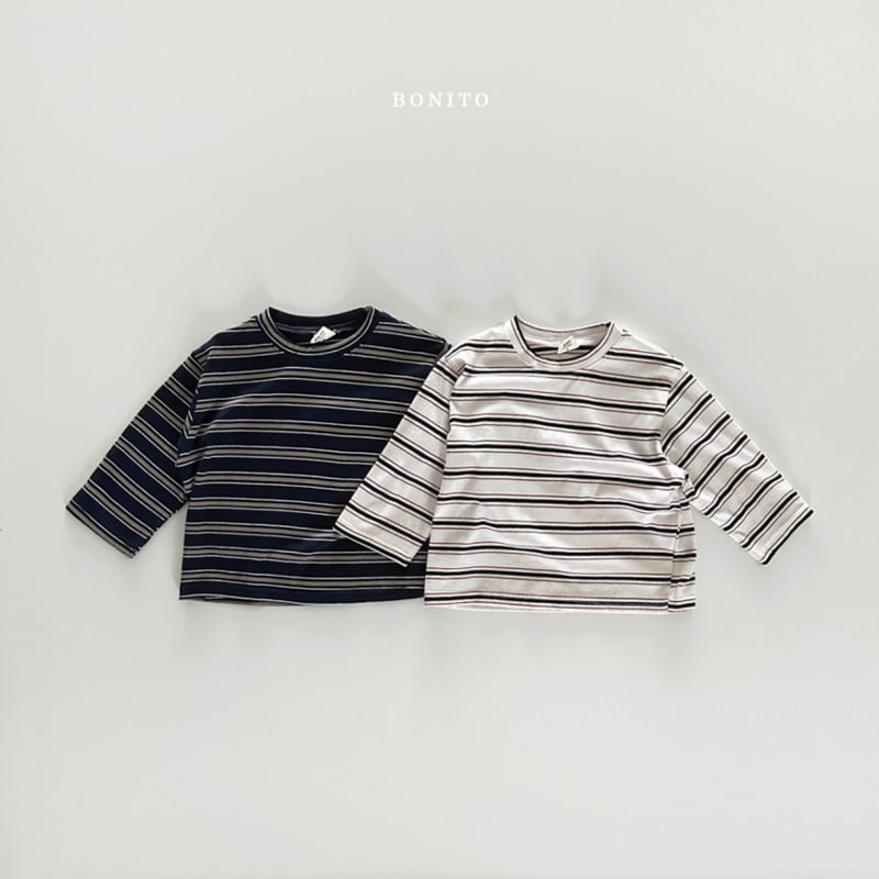 Bonito - Korean Baby Fashion - #smilingbaby - Stripe Two Tone Tee - 3