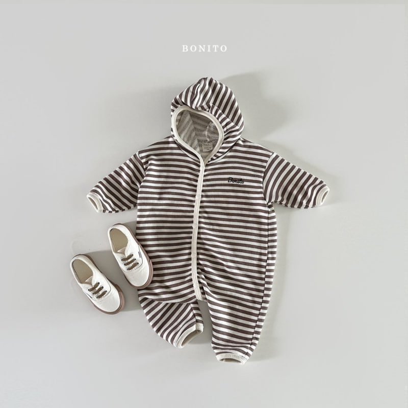 Bonito - Korean Baby Fashion - #smilingbaby - Hood Piping Bodysuit - 12