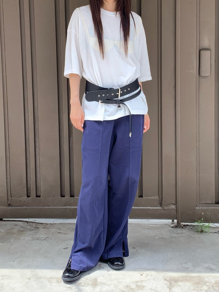 Bricklane - Korean Women Fashion - #momslook - 3 Lines Tape Pants - 10