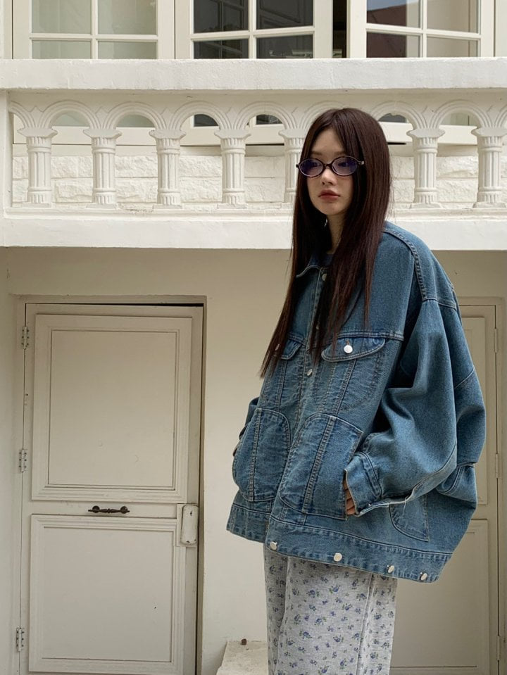 Bricklane - Korean Women Fashion - #momslook - Two Way Boxy Denim Jacket - 5