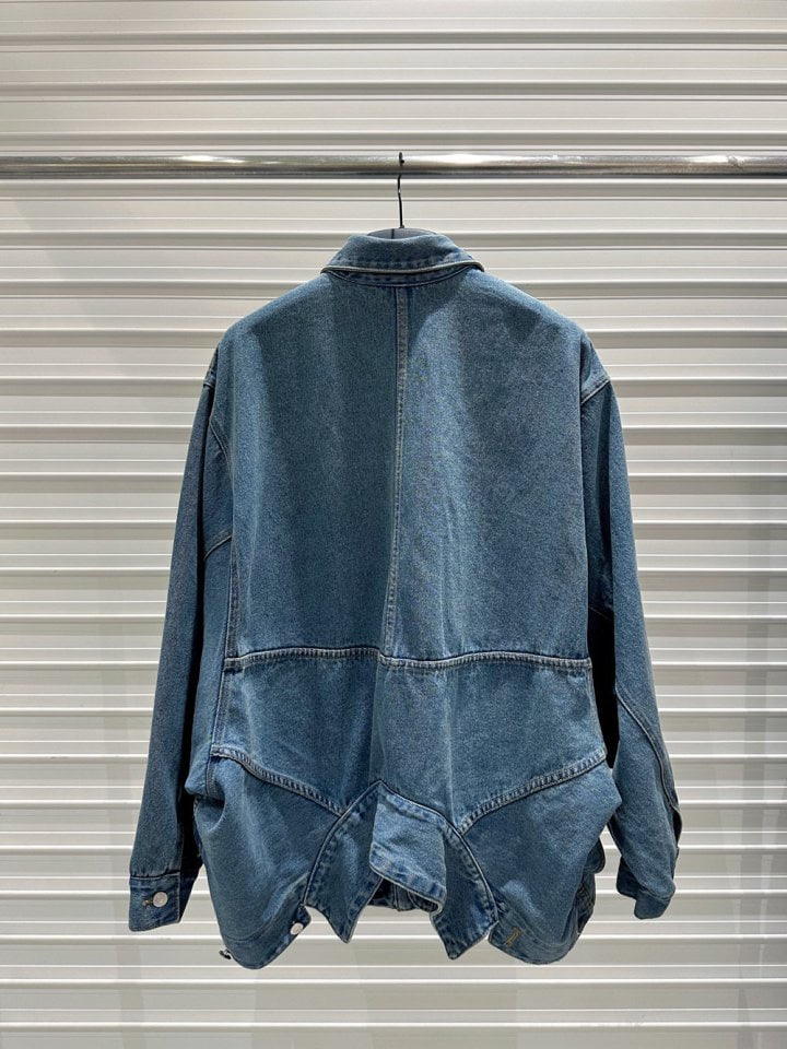 Bricklane - Korean Women Fashion - #romanticstyle - Two Way Boxy Denim Jacket