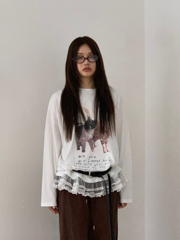 Bricklane - Korean Women Fashion - #womensfashion - Cat Tape Tee - 10