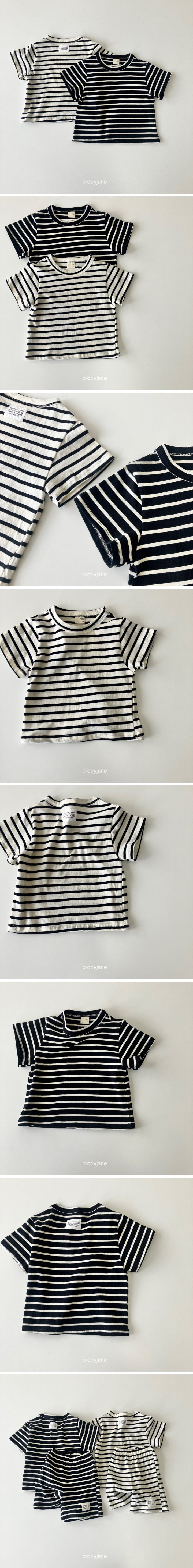 Brody Jane - Korean Children Fashion - #discoveringself - Middle Stripe Short Sleeve Tee