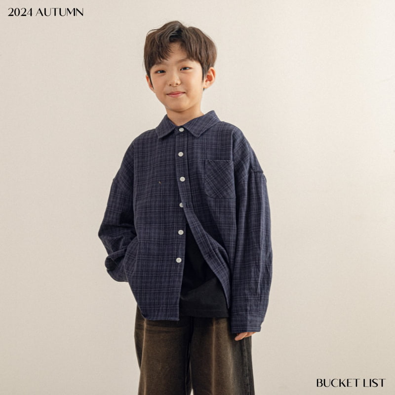 Bucket List - Korean Children Fashion - #Kfashion4kids - Grungy Check Shirt - 2