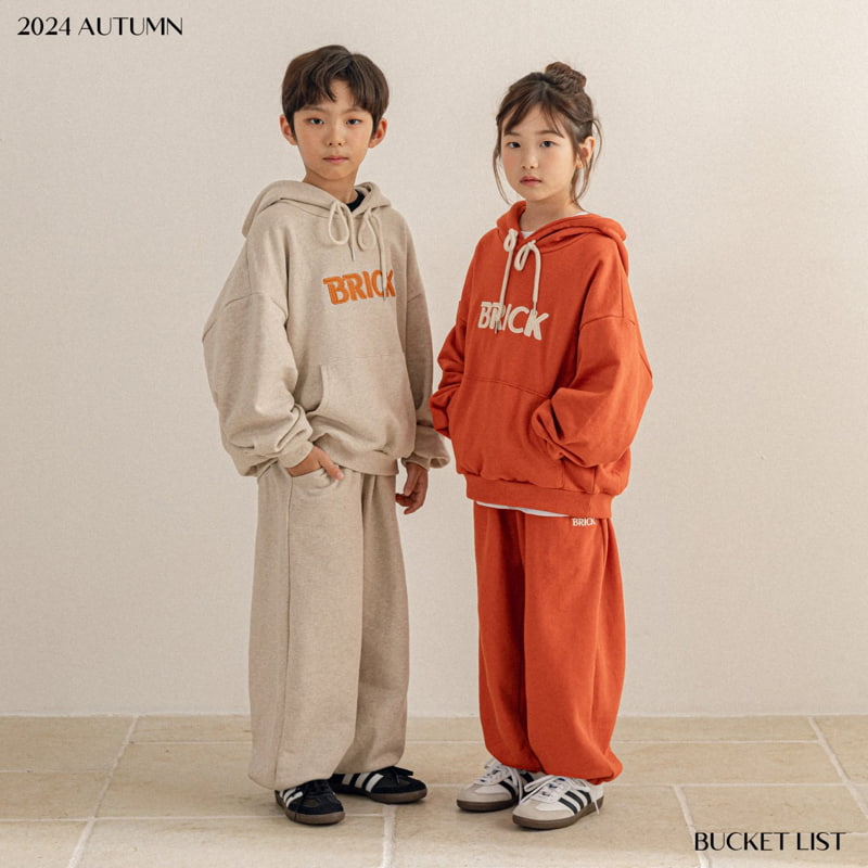 Bucket List - Korean Children Fashion - #Kfashion4kids - Brick Hoodie - 7