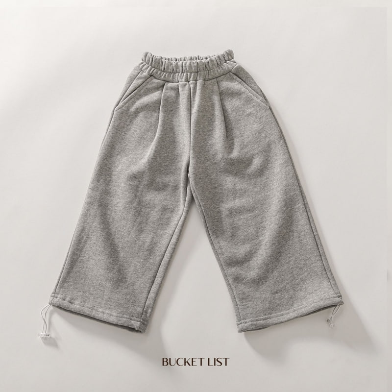 Bucket List - Korean Children Fashion - #childofig - Wide Sweat Pants - 8