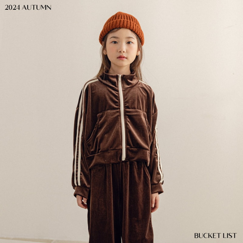 Bucket List - Korean Children Fashion - #childofig - Velvel Crop Zip-up Jacket - 4