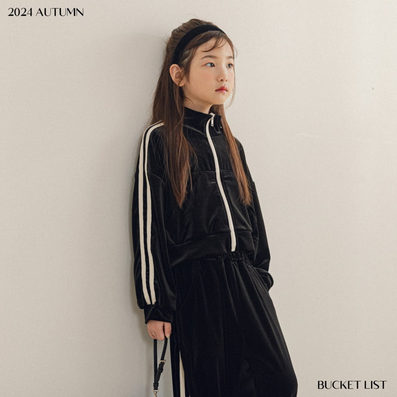 Bucket List - Korean Children Fashion - #designkidswear - Velvel Crop Zip-up Jacket - 6