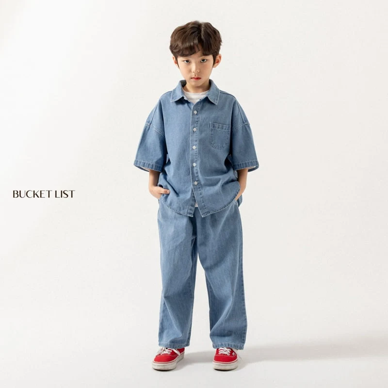 Bucket List - Korean Children Fashion - #discoveringself - Basic Denim Pants - 12