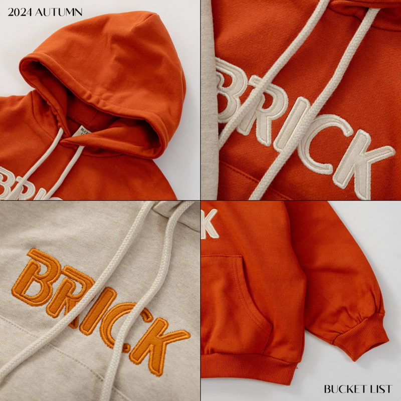 Bucket List - Korean Children Fashion - #discoveringself - Brick Hoodie - 2