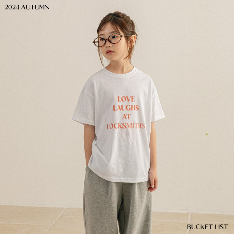 Bucket List - Korean Children Fashion - #kidsshorts - Love Tee - 6