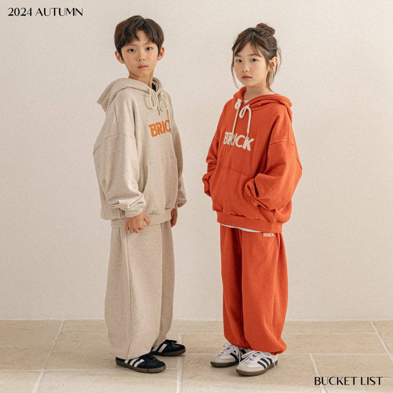 Bucket List - Korean Children Fashion - #kidzfashiontrend - Brick Hoodie - 6