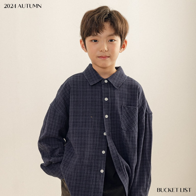 Bucket List - Korean Children Fashion - #littlefashionista - Grungy Check Shirt - 4