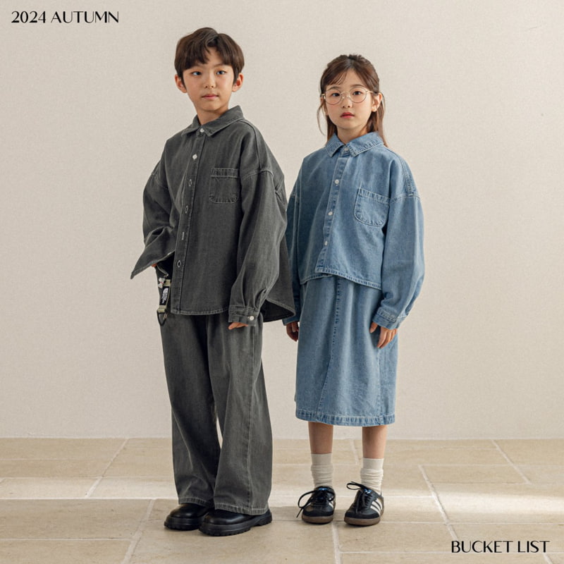 Bucket List - Korean Children Fashion - #magicofchildhood - Basic Denim Skirt - 6