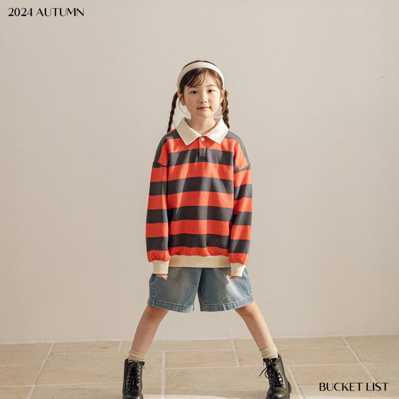 Bucket List - Korean Children Fashion - #minifashionista - Brushed Half Denim Pants - 6