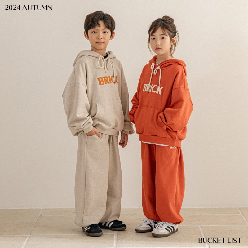 Bucket List - Korean Children Fashion - #minifashionista - Brick Hoodie - 10