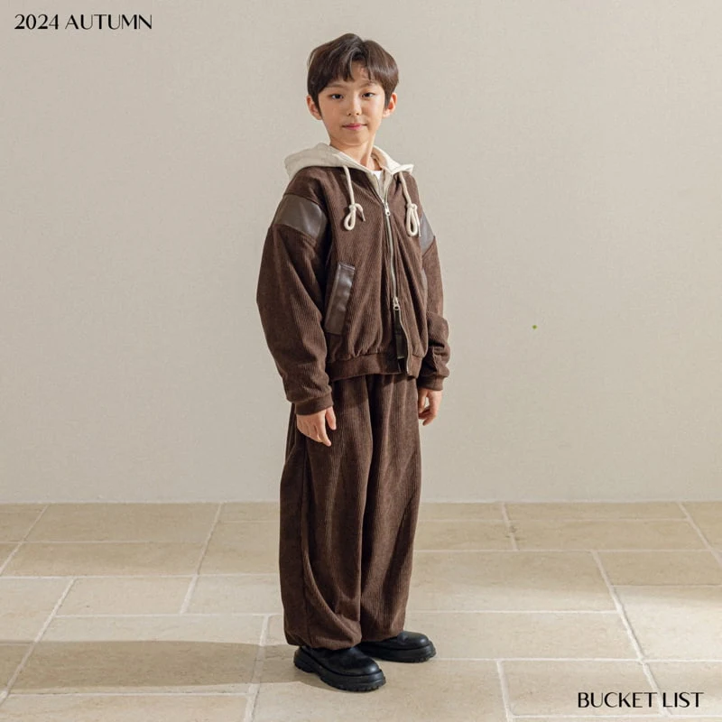 Bucket List - Korean Children Fashion - #stylishchildhood - Corduroy Jogger Pants