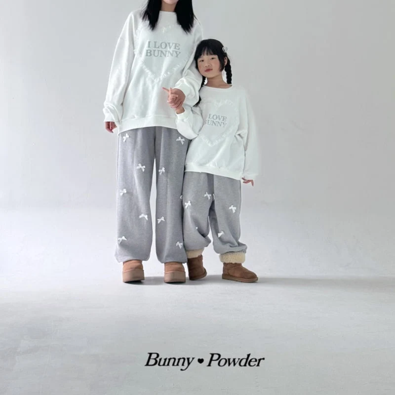 Bunny Powder - Korean Children Fashion - #discoveringself - Heart Love Sweatshirts with Mom - 12