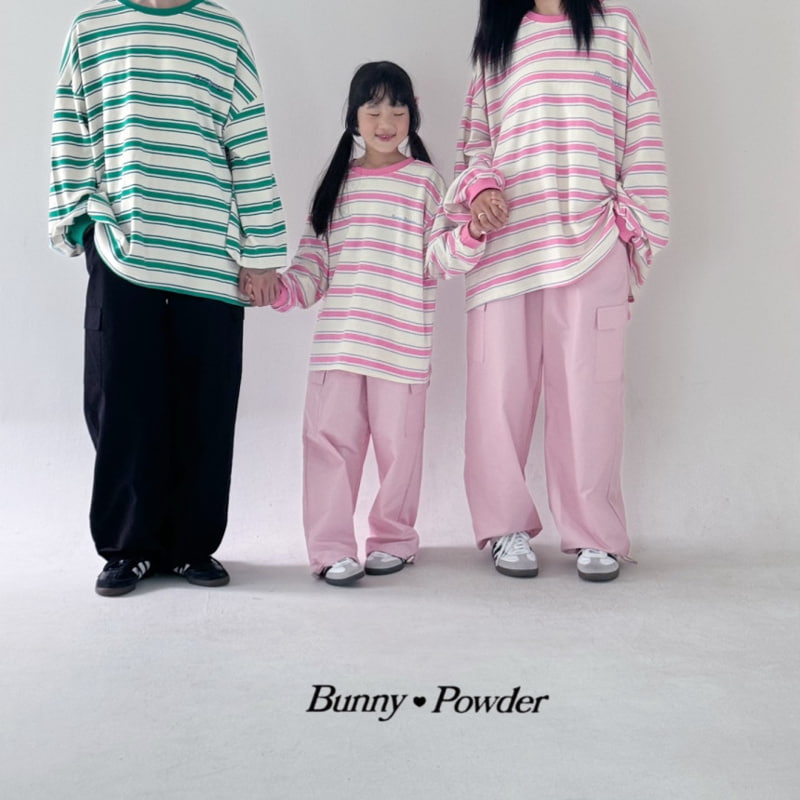 Bunny Powder - Korean Children Fashion - #fashionkids - Stripe Tee with Mom - 2