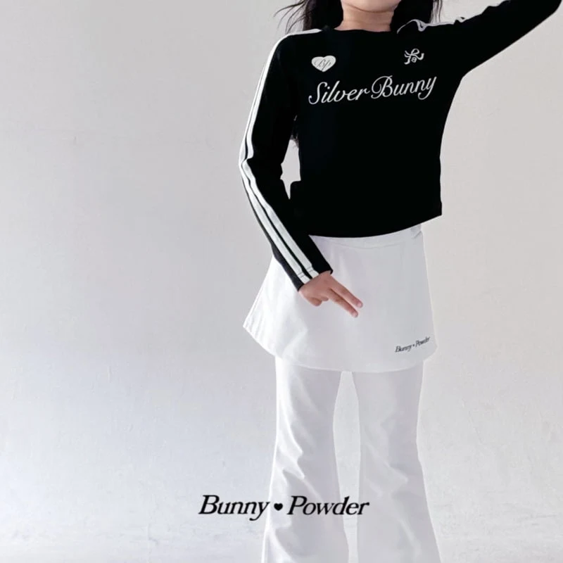 Bunny Powder - Korean Children Fashion - #kidsshorts - Silver Bunny Tee - 7