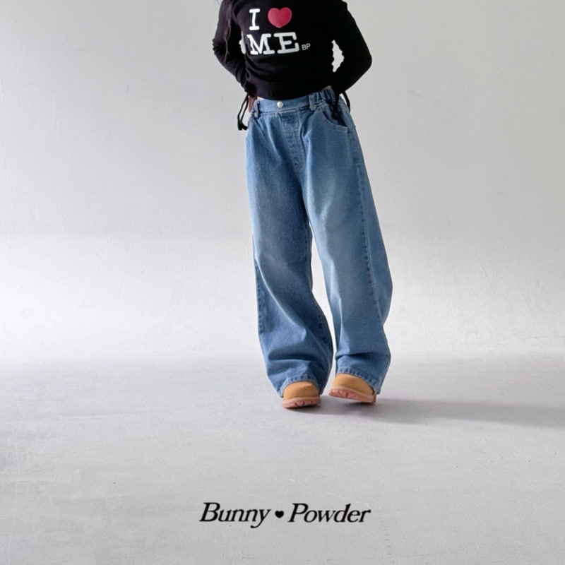 Bunny Powder - Korean Children Fashion - #kidsstore - Vintage Denim Pants - 9