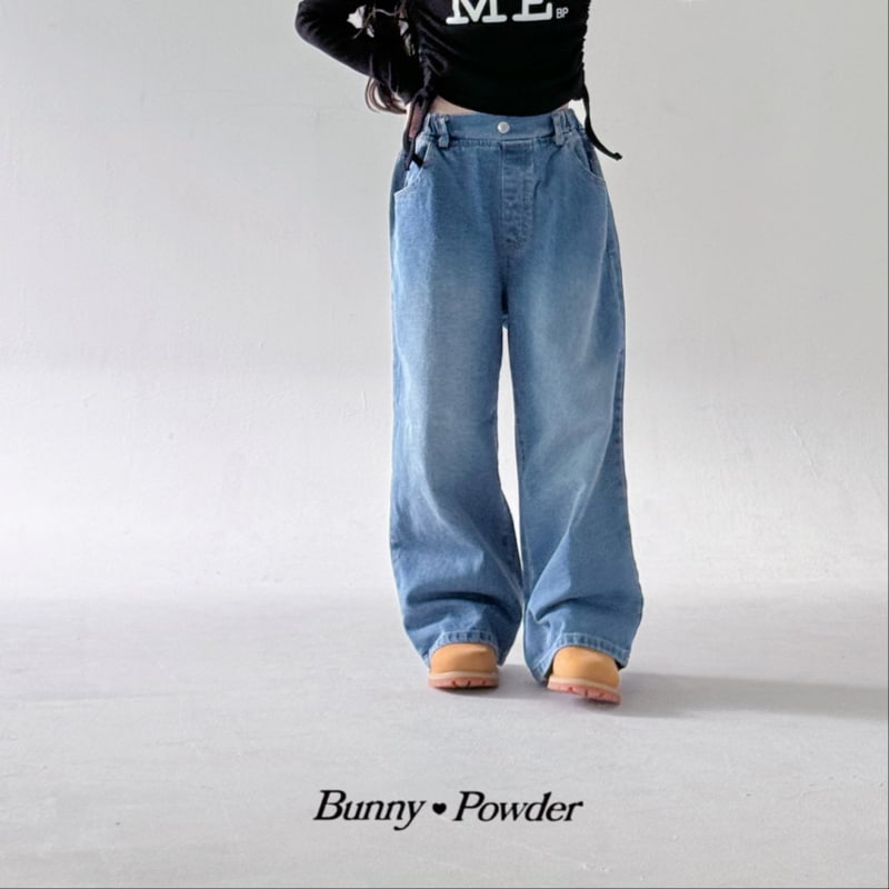 Bunny Powder - Korean Children Fashion - #kidzfashiontrend - Vintage Denim Pants - 10