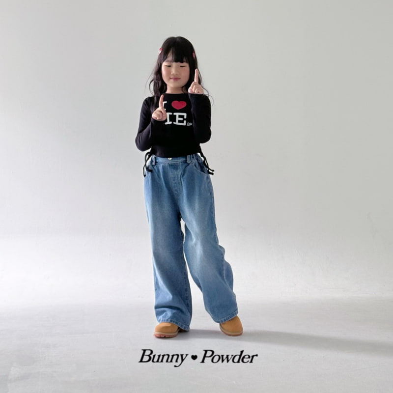 Bunny Powder - Korean Children Fashion - #littlefashionista - Vintage Denim Pants - 12