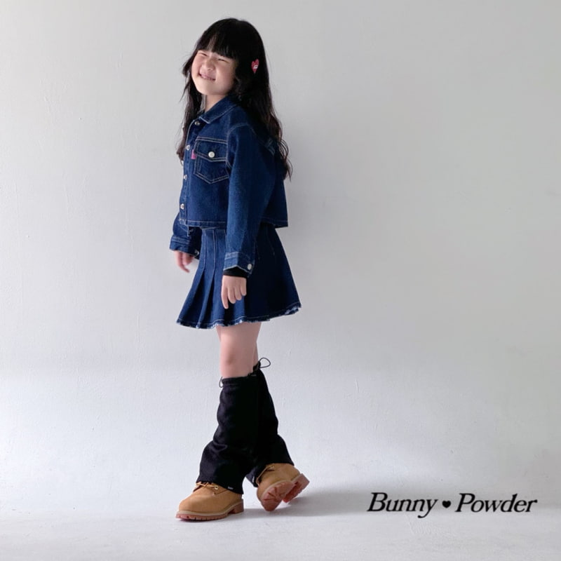 Bunny Powder - Korean Children Fashion - #littlefashionista - Crop Denim Jacket - 6