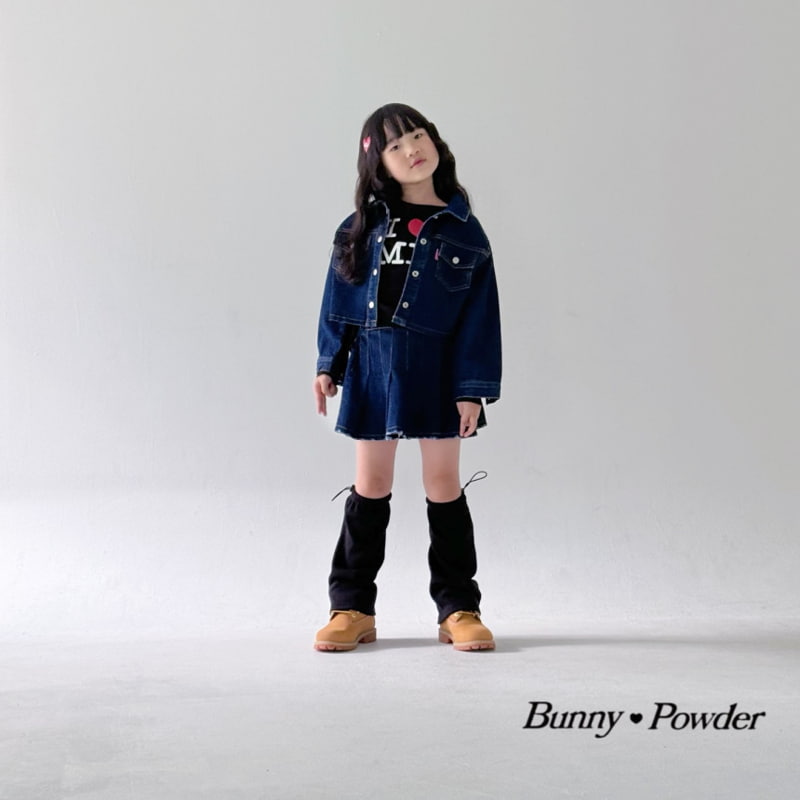 Bunny Powder - Korean Children Fashion - #todddlerfashion - Crop Denim Jacket - 10