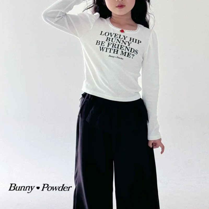 Bunny Powder - Korean Children Fashion - #todddlerfashion - Lovely Hip Tee