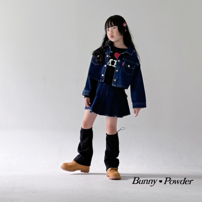 Bunny Powder - Korean Children Fashion - #toddlerclothing - Crop Denim Jacket - 11