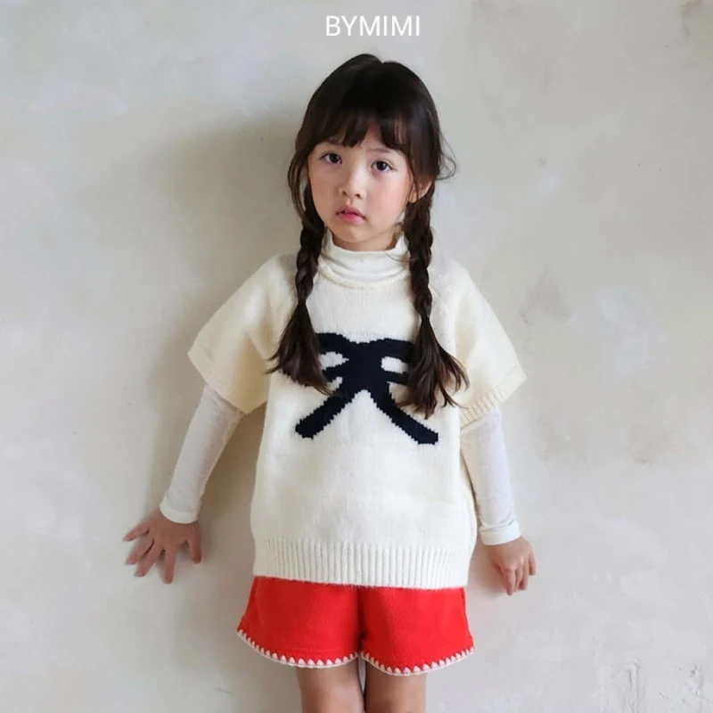 Bymimi - Korean Children Fashion - #childofig - Ribbon Knit Pullover - 2